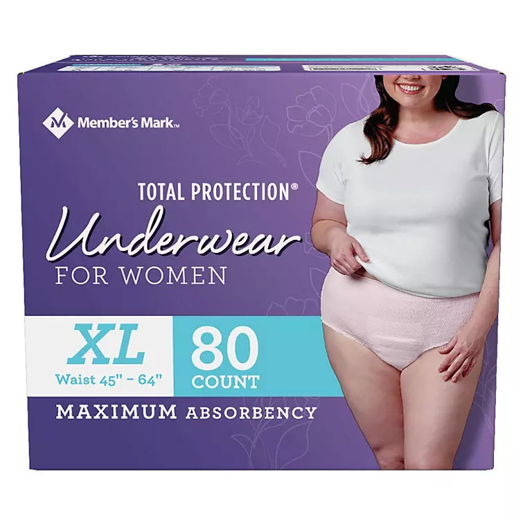 Member's Mark Total Protection Incontinence Underwear for Women (Choose Your Size)