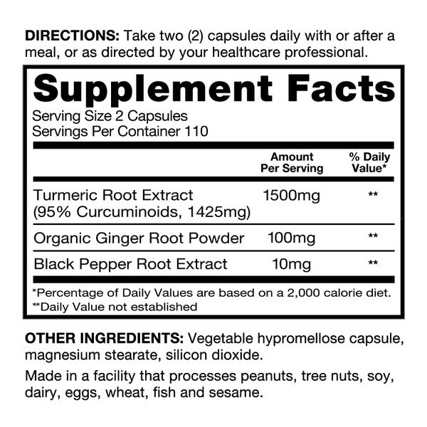 Qunol Turmeric 1,500mg., 220 Capsules