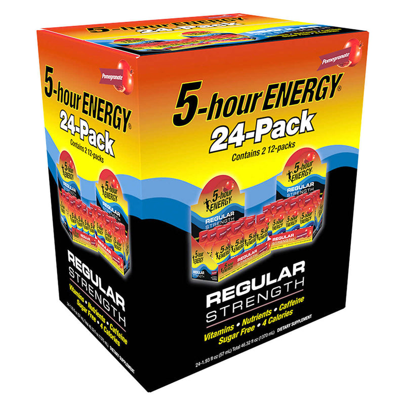 5-Hour Energy Shot, Regular Strength, Pomegranate, 1.93 fl. oz, 24-count ) | Home Deliveries