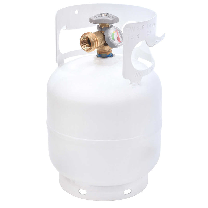 Flame King 5 Lbs. Steel Propane Cylinder with OPD Valve and Built-in Gauge ) | Home Deliveries