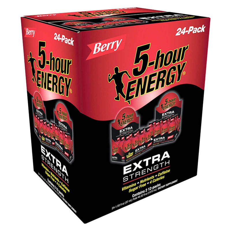 5-hour Energy Shot, Extra Strength, Berry, 1.93 fl. oz, 24-count ) | Home Deliveries