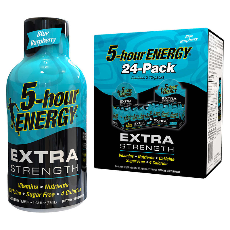 5-hour Energy Shot, Extra Strength, Blue Raspberry, 1.93 fl. oz, 24-count ) | Home Deliveries