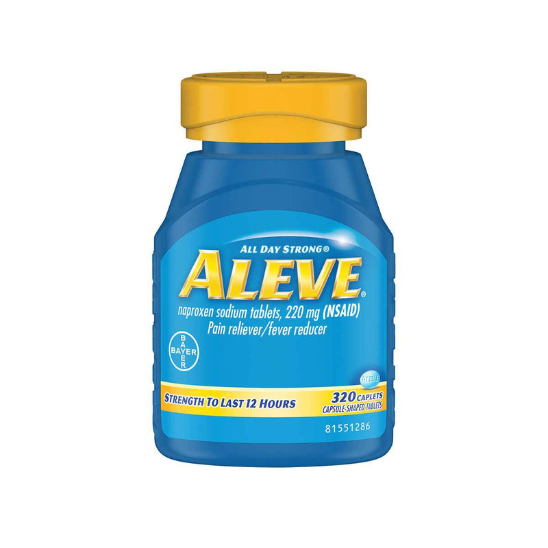 Aleve Naproxen Sodium 220 mg. Pain Reliever/Fever Reducer, 320 Caplets