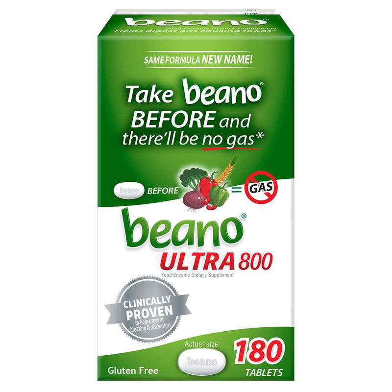 Beano ULTRA 800 Food Enzyme Dietary Supplement, 180 Tablets