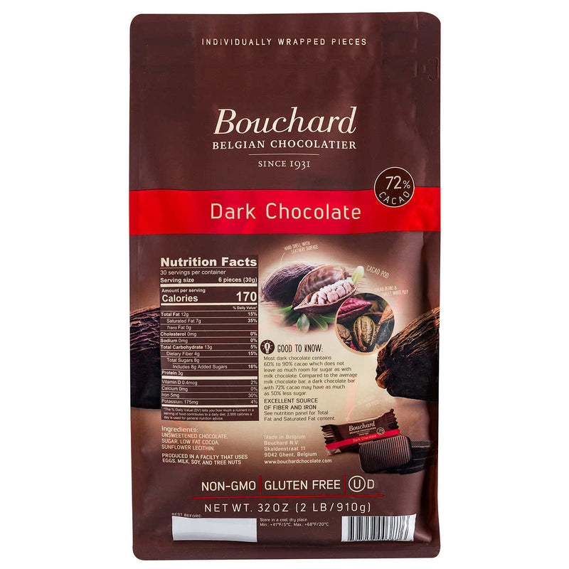 Bouchard Belgian Napolitains Premium Dark Chocolate 32 oz, 2-pack ) | Home Deliveries