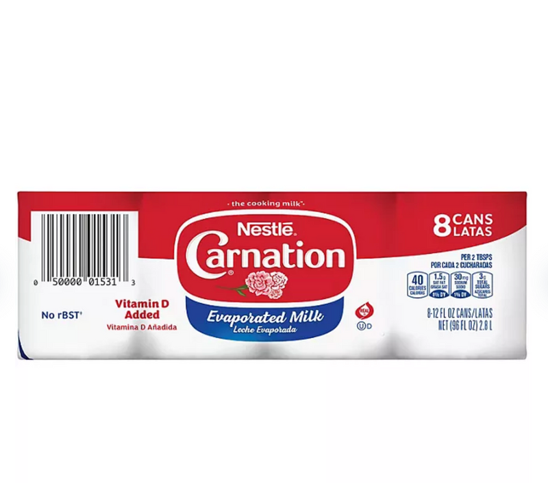 Carnation Evaporated Milk (12 oz. cans, 8 pk.)