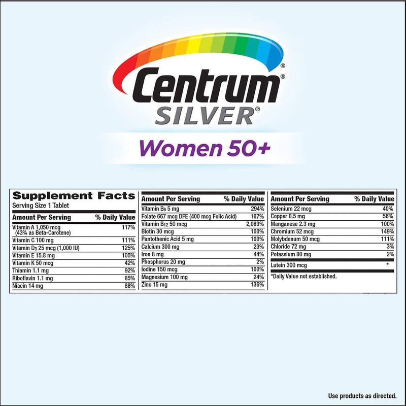 Centrum Silver Women 50+, 275 Tablets