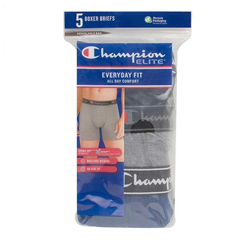 Champion Men's Boxer Brief, 5-pack