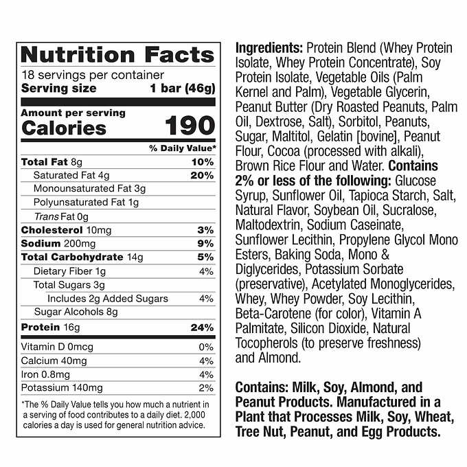 Chef Robert Irvine s Fitcrunch Chocolate Peanut Butter Whey Protein Bars, 18-count, 1.62oz