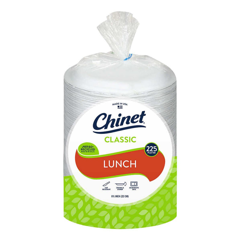 Chinet Classic Lunch 8-3/4" Paper Plate, 225-count