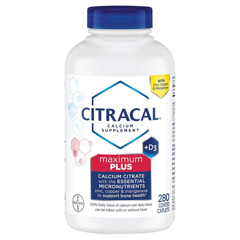 Citracal Maximum Plus Calcium Citrate + D3, 280 Caplets