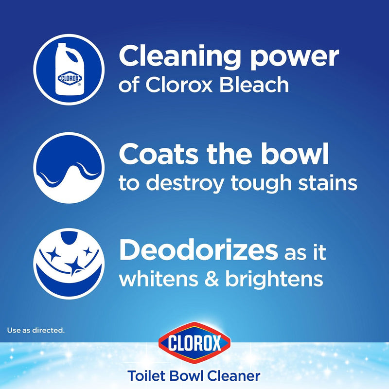 Clorox Toilet Bowl Cleaner with Bleach, Rain Clean (24 oz., 6 pk.)