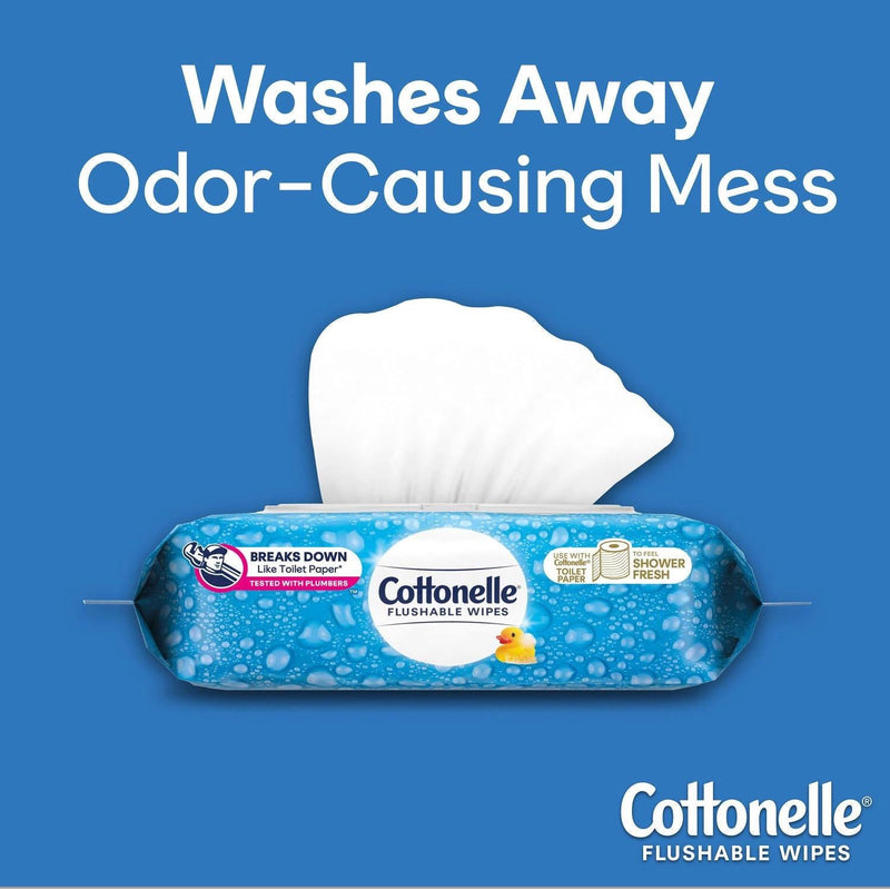 Cottonelle Fresh Care Flushable Wet Wipes, 12 Flip Top Packs (42 wipes/pk., 12 pk.)