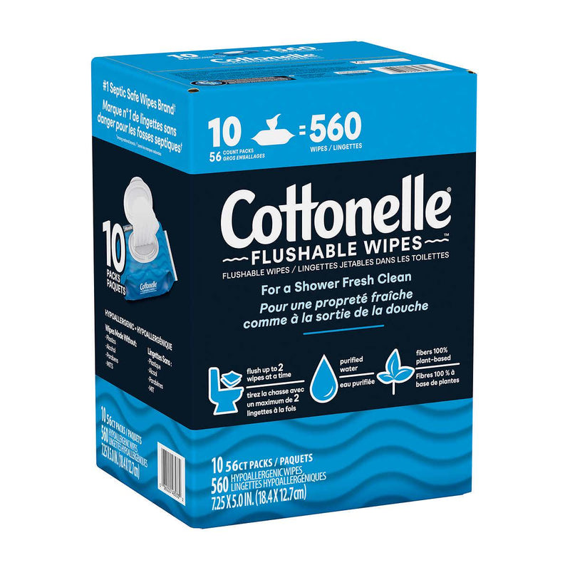 Cottonelle Fresh Care Flushable Wipes, 560