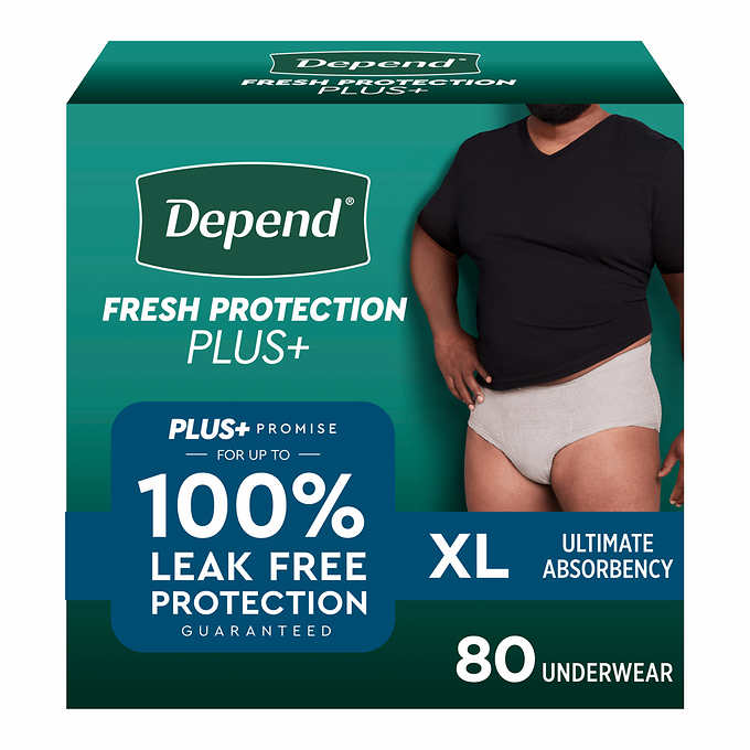 Depend Fresh Protection Plus Incontinence Underwear for Men, Ultimate Absorbency