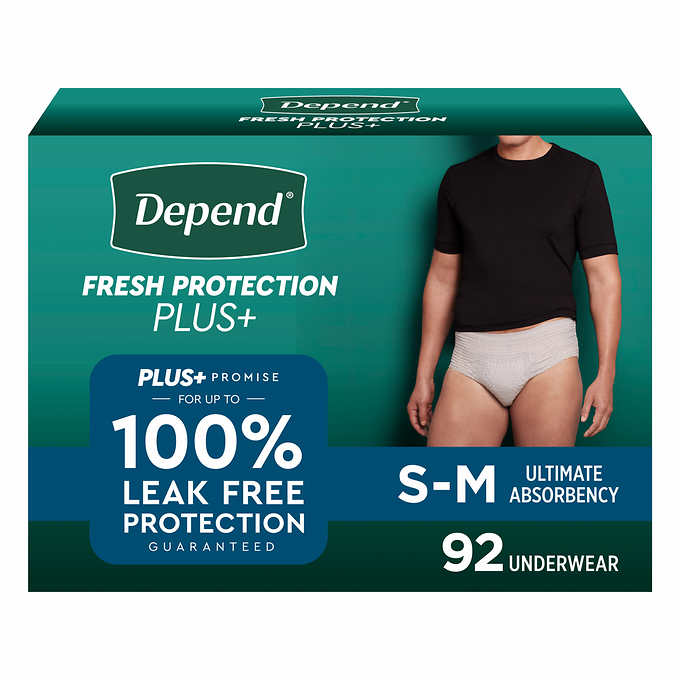 Depend Fresh Protection Plus Incontinence Underwear for Men, Ultimate Absorbency