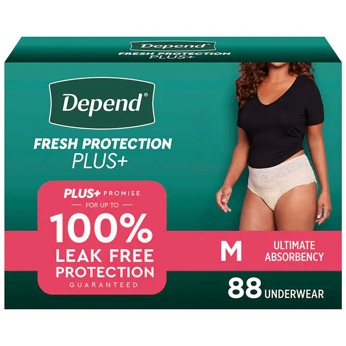 Depend Fresh Protection Plus Incontinence Underwear for Women, Ultimate Absorbency