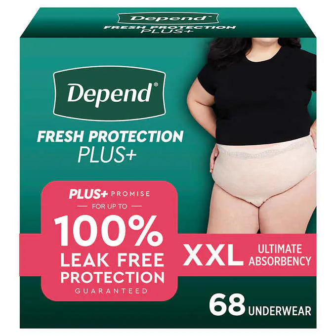 Depend Fresh Protection Plus Incontinence Underwear for Women, Ultimate Absorbency