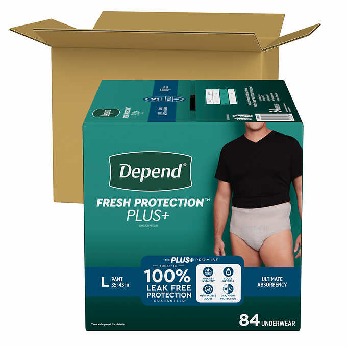 Depend Fresh Protection Plus Incontinence Underwear for Men, Ultimate Absorbency