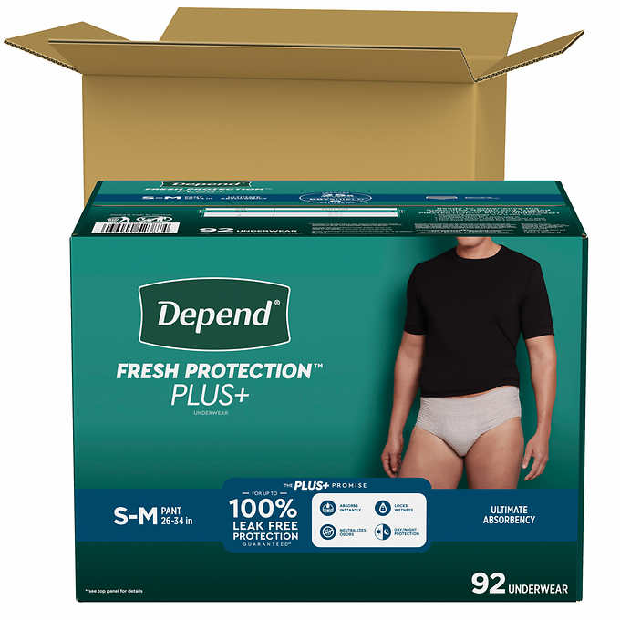 Depend Fresh Protection Plus Incontinence Underwear for Men, Ultimate Absorbency