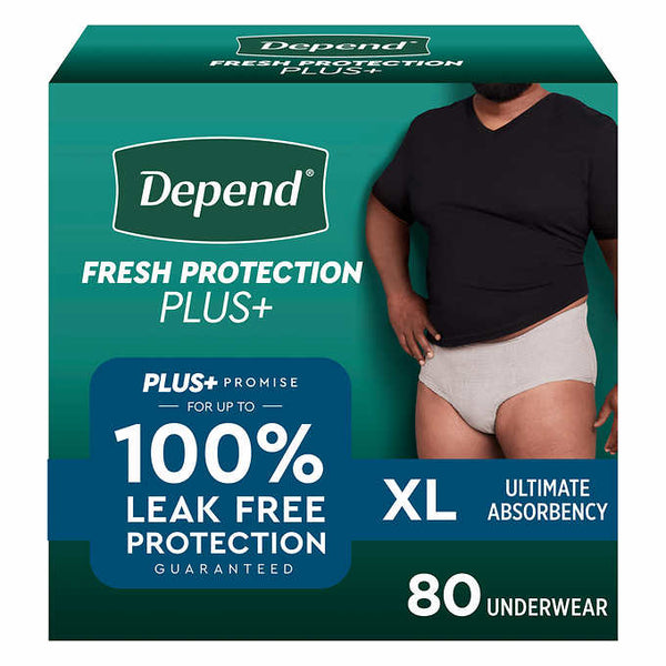 Depend Fresh Protection Plus Incontinence Underwear for Men, Ultimate Absorbency