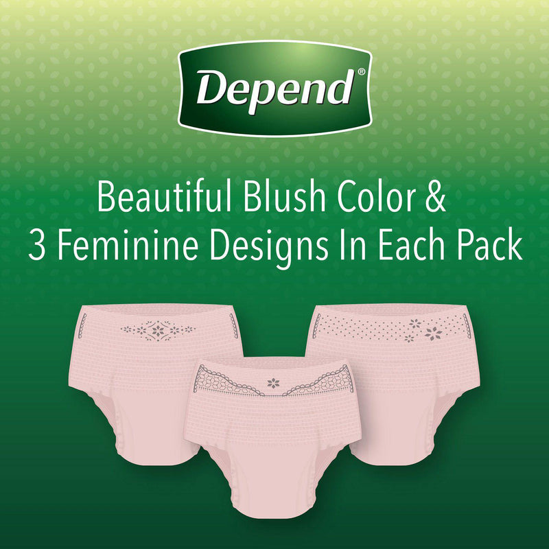 Depend Fit-Flex Incontinence and Postpartum Underwear for Women (Choose Your Size)