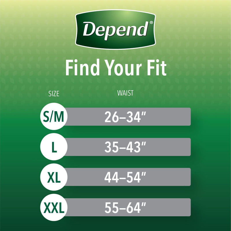 Depend Fresh Protection Incontinence Underwear for Men (Choose Your Size)