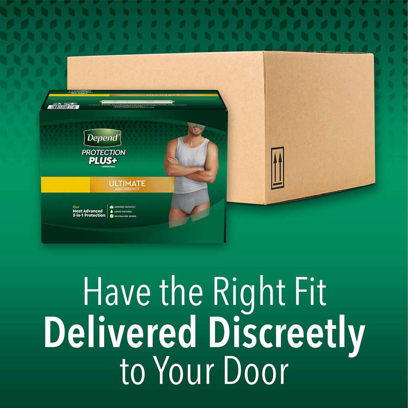 Depend Protection Plus Ultimate Underwear for Men - Select Size - Home Deliveries