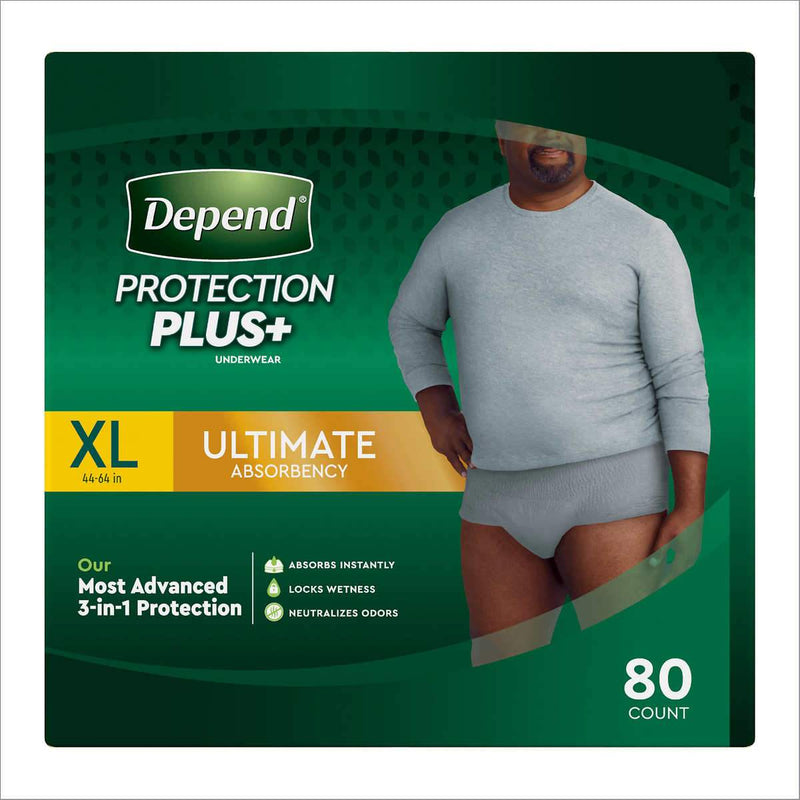 Depend Protection Plus Ultimate Underwear for Men - Select Size - Home Deliveries