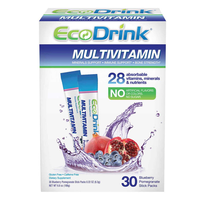 EcoDrink Complete Multivitamin Drink Mix, 30 Packets - Home Deliveries