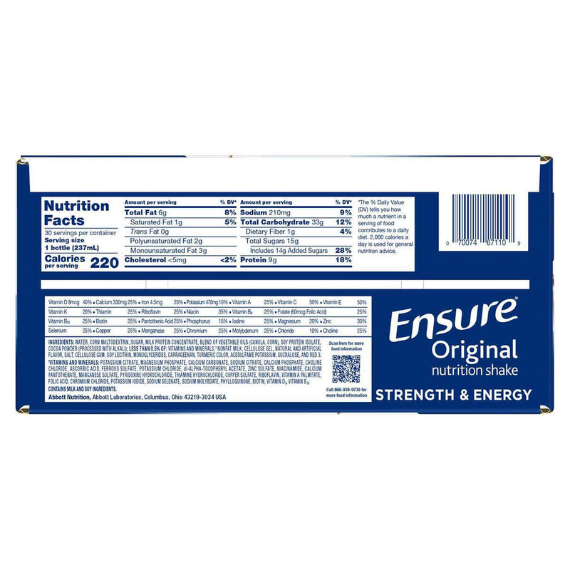 Ensure Original Nutrition Shake 8 fl. oz., 30-pack - Home Deliveries