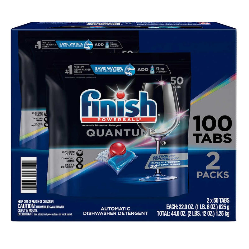 Finish Powerball Quantum Dishwasher Detergent Tabs, 100-count ) | Home Deliveries