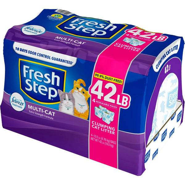 Fresh Step Multi-Cat Scented Litter with the Power of Febreze, Clumping Cat Litter (42 lbs.)