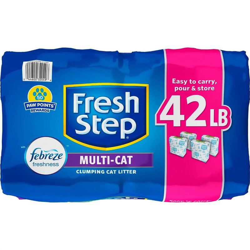 Fresh Step Multi-Cat Scented Litter with the Power of Febreze, Clumping Cat Litter (42 lbs.)