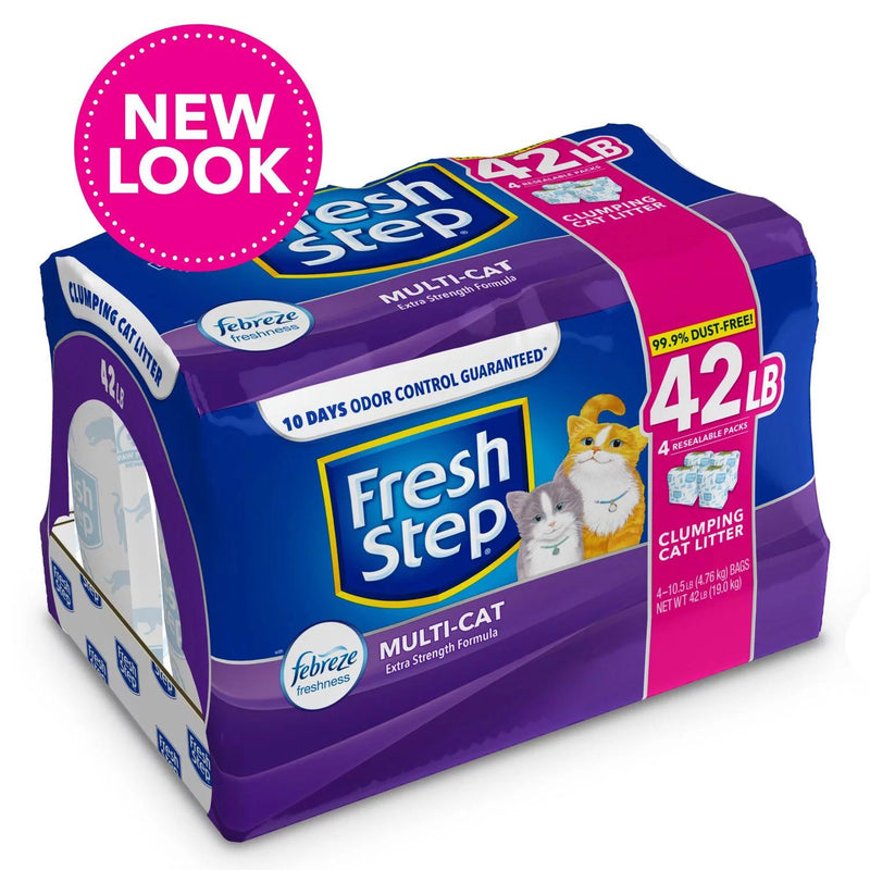 Fresh Step Multi-Cat Scented Litter with the Power of Febreze, Clumping Cat Litter (42 lbs.)