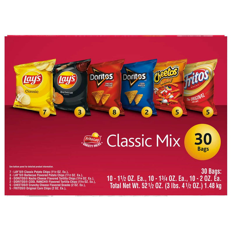 Frito Lay Classic Mix, Variety Pack, 30-count