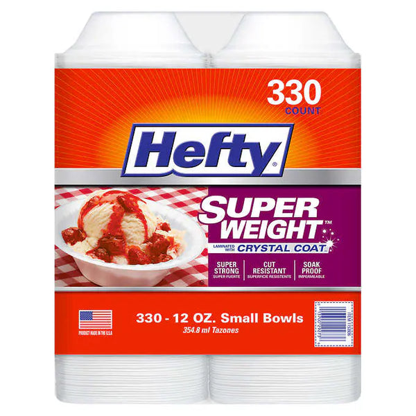 Hefty Super Weight 12 oz Foam Bowl, 330-count