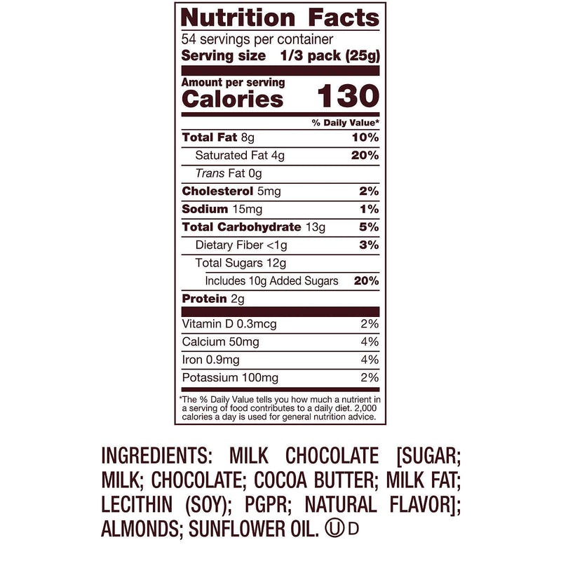 Hershey's Milk Chocolate with Almonds, King Size, 18-count