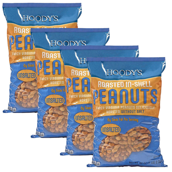 Hoody's Roasted Unsalted Peanuts 20 lbs, 4-pack