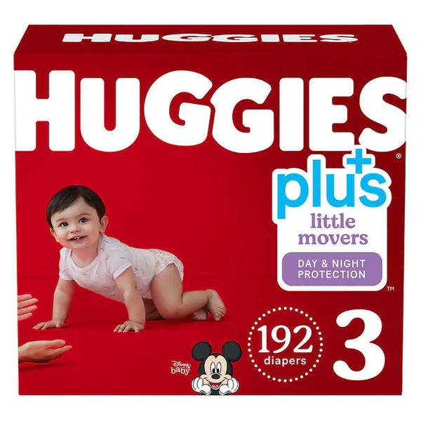 Huggies Plus Diapers Little Movers Sizes 3 - 7