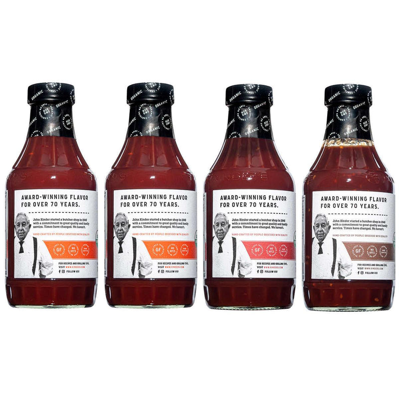 Kinder's Organic BBQ Sauce Variety 20.5 oz., 4-pack ) | Home Deliveries