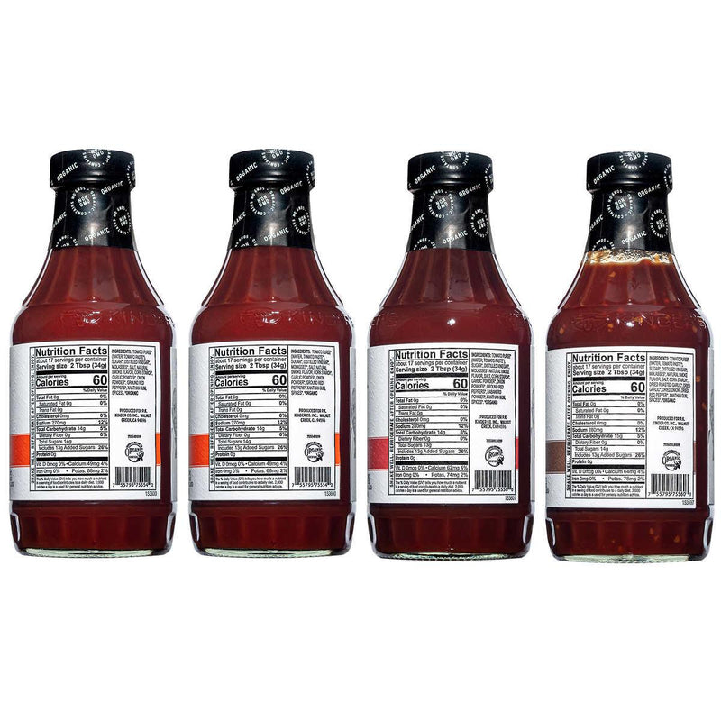 Kinder's Organic BBQ Sauce Variety 20.5 oz., 4-pack ) | Home Deliveries