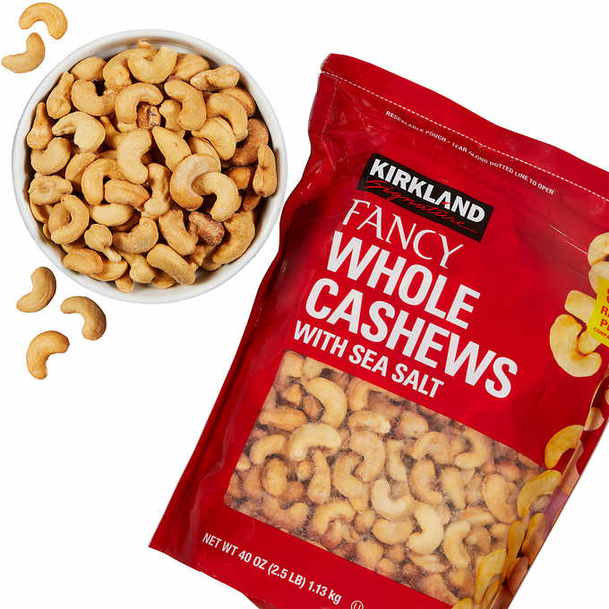 Kirkland Signature Fancy Whole Cashews, 2.5 lbs