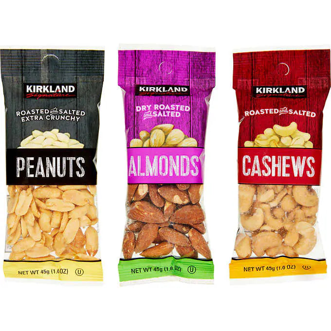 Kirkland Signature Snacking Nuts, Variety Pack, 1.6 oz, 30-count