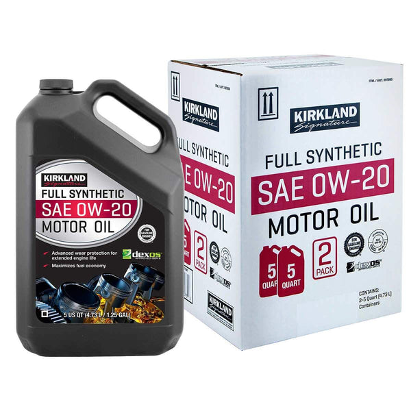 Kirkland Signature 0W-20 Full Synthetic Motor Oil 5-quart, 4-Bottles