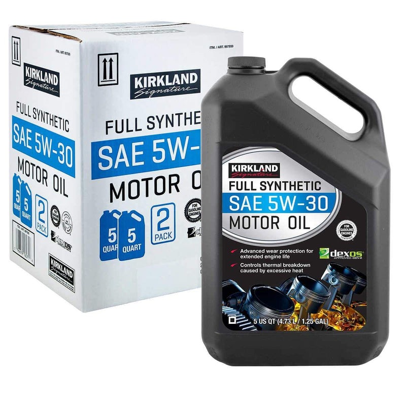 Kirkland Signature 5W-30 Full Synthetic Motor Oil 5-quart, 4-Bottles