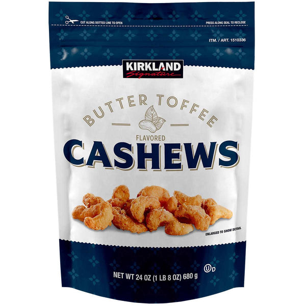 Kirkland Signature Butter Toffee Cashews, 24 oz