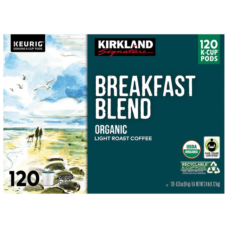 Kirkland Signature Coffee Breakfast Blend Recyclable K-Cup Pods, 120-count ) | Home Deliveries