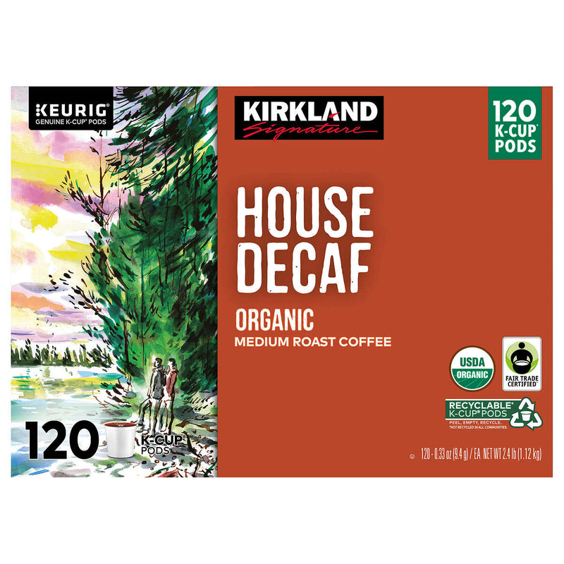 Kirkland Signature Coffee Organic House Decaf K-Cup Pod, 120-count ) | Home Deliveries