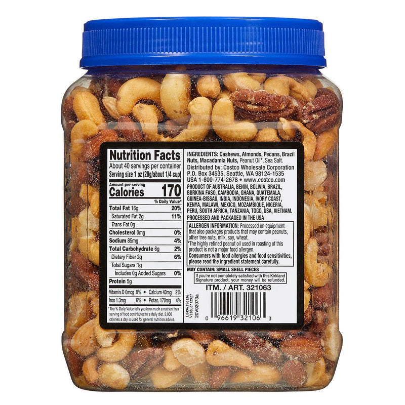 Kirkland Signature Extra Fancy Mixed Nuts, 2.5 lbs ) | Home Deliveries